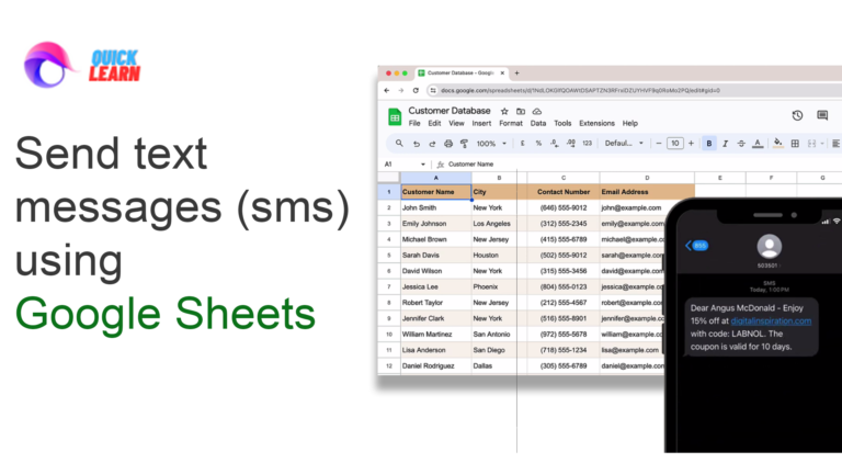 Send Personalized SMS from Google Sheets