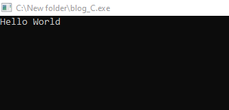 Write a programm in C to print ‘Hello World’
