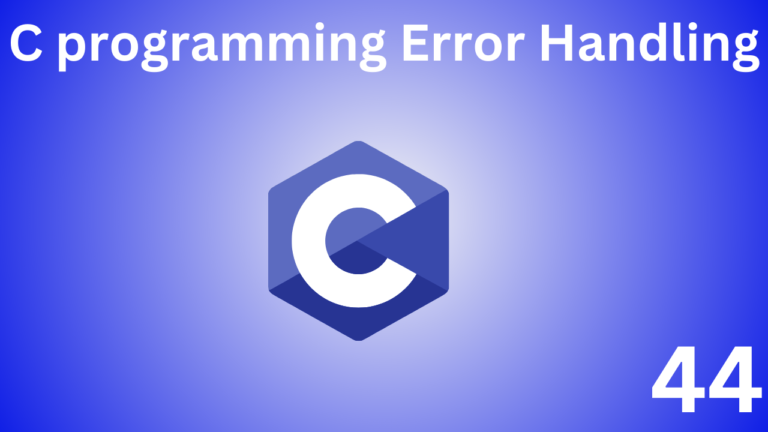 C programming error handling