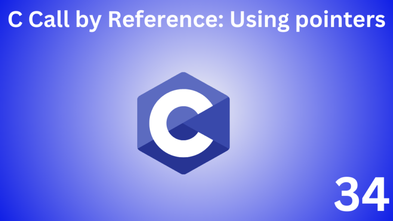 C Call by Reference: Using pointers