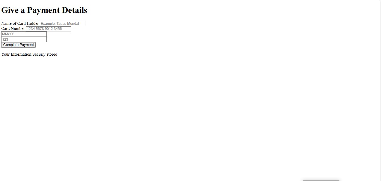 Payment Form with HTML and CSS